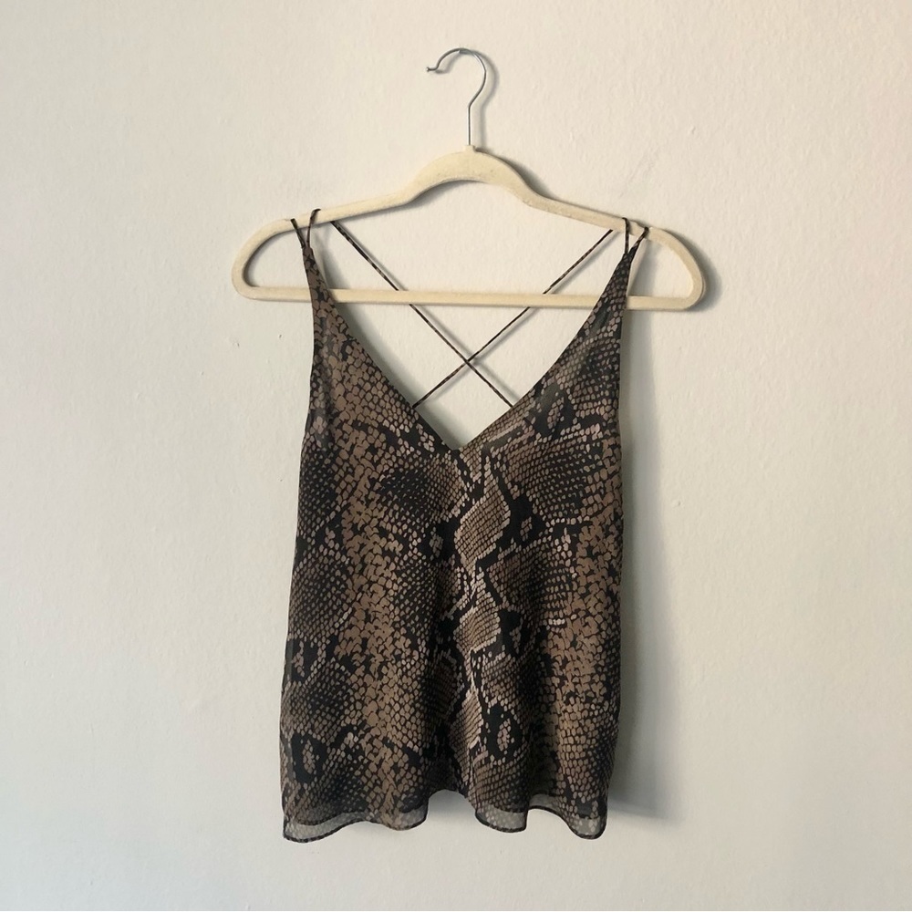 Zara Snake Animal Print Cami in Brown Size Small NWT - Picture 2 of 10